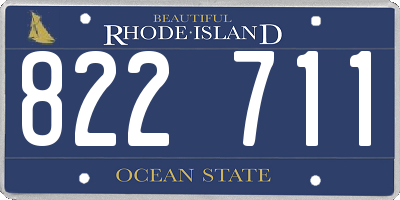RI license plate 822711