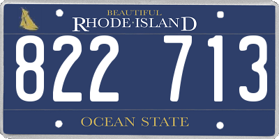 RI license plate 822713