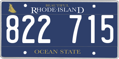 RI license plate 822715