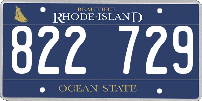 RI license plate 822729