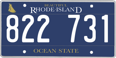 RI license plate 822731