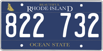 RI license plate 822732