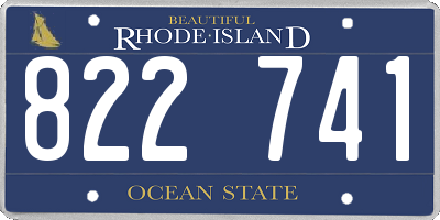 RI license plate 822741