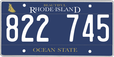 RI license plate 822745