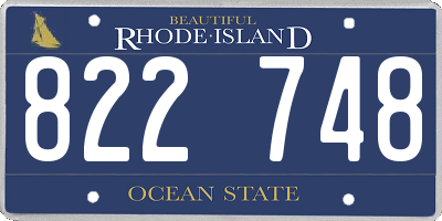 RI license plate 822748