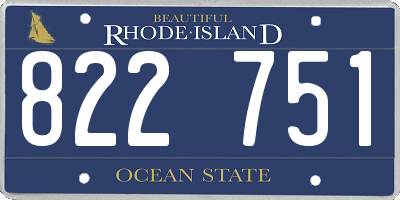 RI license plate 822751