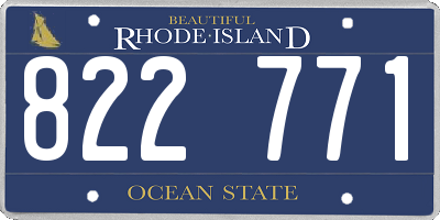 RI license plate 822771