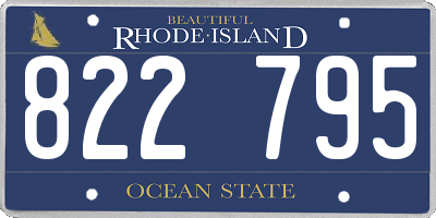 RI license plate 822795