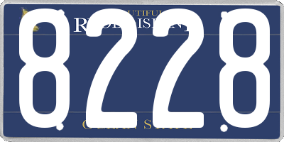 RI license plate 8228
