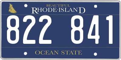 RI license plate 822841