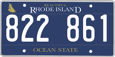 RI license plate 822861