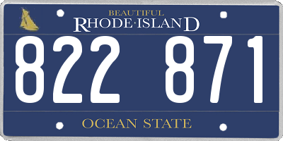 RI license plate 822871