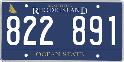 RI license plate 822891