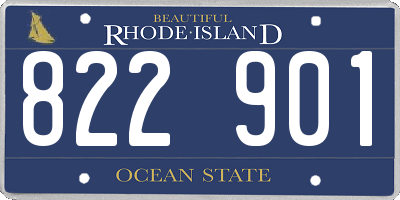 RI license plate 822901