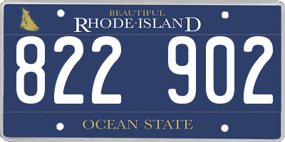 RI license plate 822902