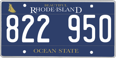 RI license plate 822950
