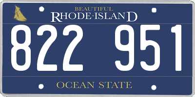 RI license plate 822951