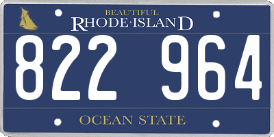 RI license plate 822964