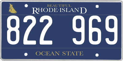 RI license plate 822969