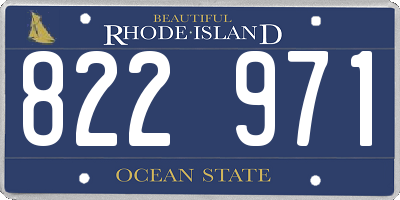 RI license plate 822971