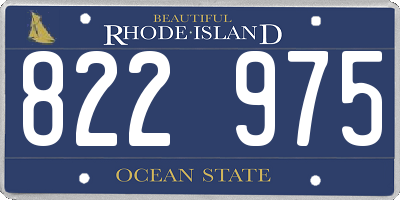 RI license plate 822975