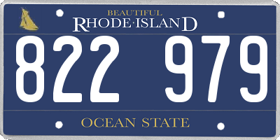 RI license plate 822979