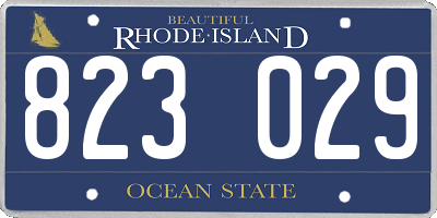 RI license plate 823029
