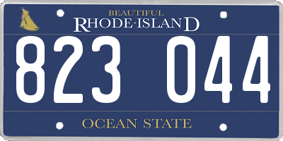 RI license plate 823044