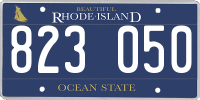 RI license plate 823050