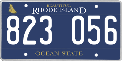 RI license plate 823056