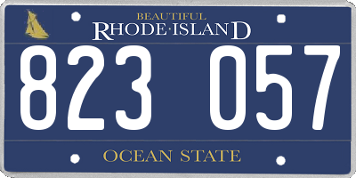 RI license plate 823057