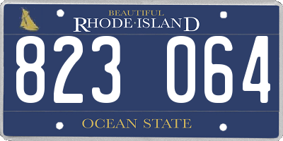 RI license plate 823064