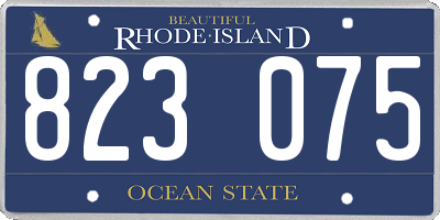 RI license plate 823075
