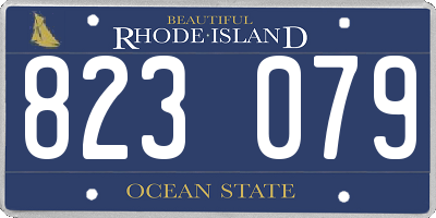 RI license plate 823079