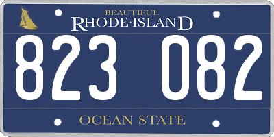 RI license plate 823082