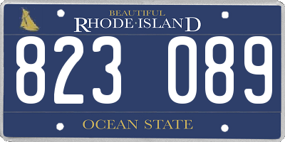 RI license plate 823089