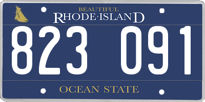 RI license plate 823091