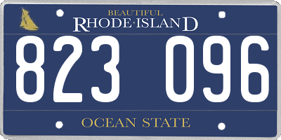 RI license plate 823096