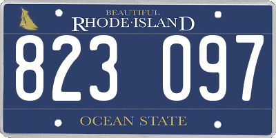 RI license plate 823097