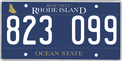 RI license plate 823099