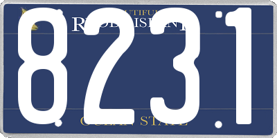 RI license plate 8231
