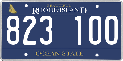RI license plate 823100