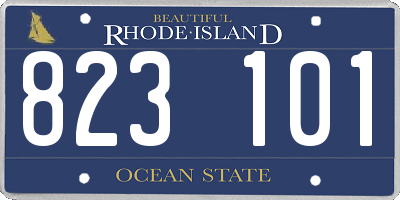RI license plate 823101