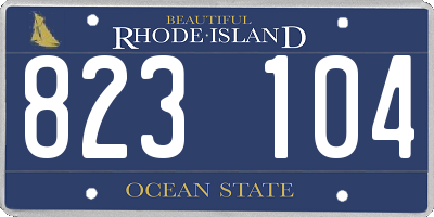 RI license plate 823104