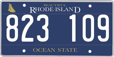 RI license plate 823109