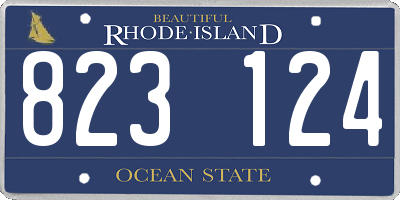 RI license plate 823124