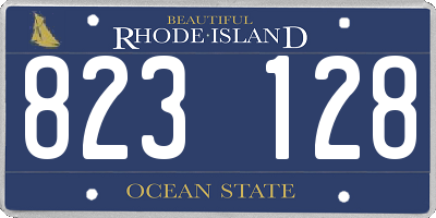 RI license plate 823128