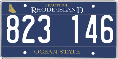 RI license plate 823146
