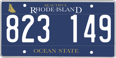 RI license plate 823149