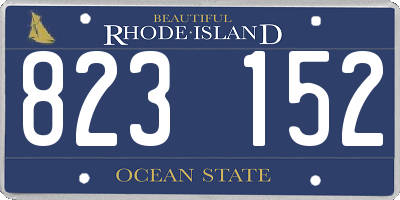 RI license plate 823152